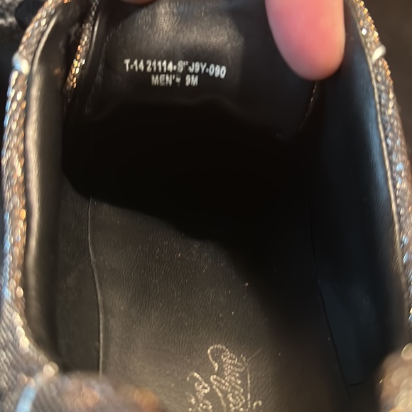 Alejandro Ingelmo size 42/9 Men’s fashion sneakers glitter-gold/silver - Picture 8 of 9